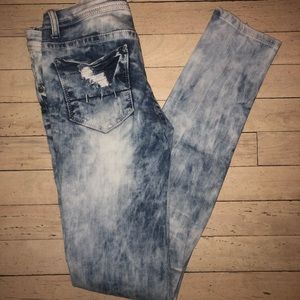blue wash jeans
